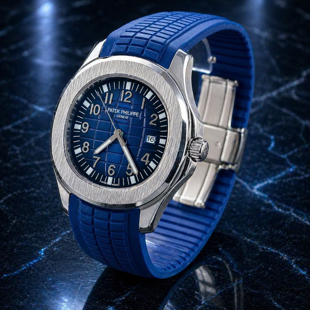 Relógio Patek Aquanut Blue & Silver - 1ª linha