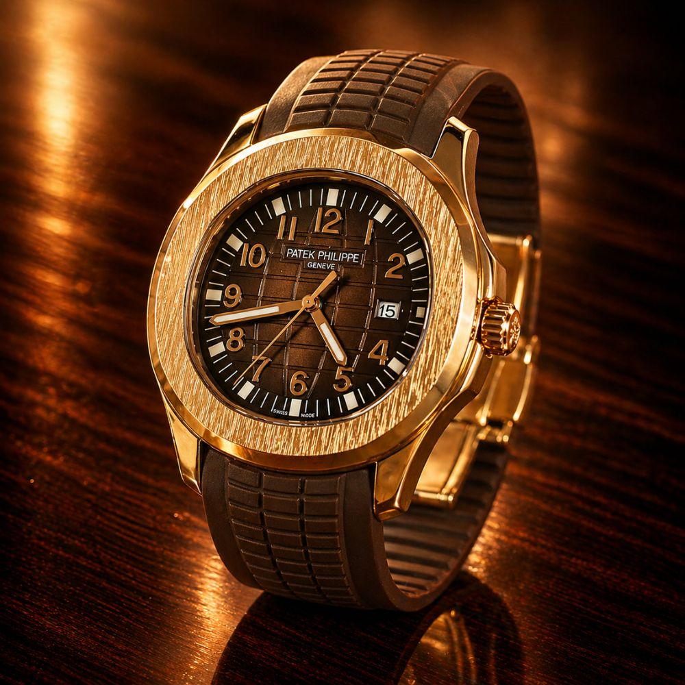 Relógio Patek Aquanut Gold & Brown - 1ª linha