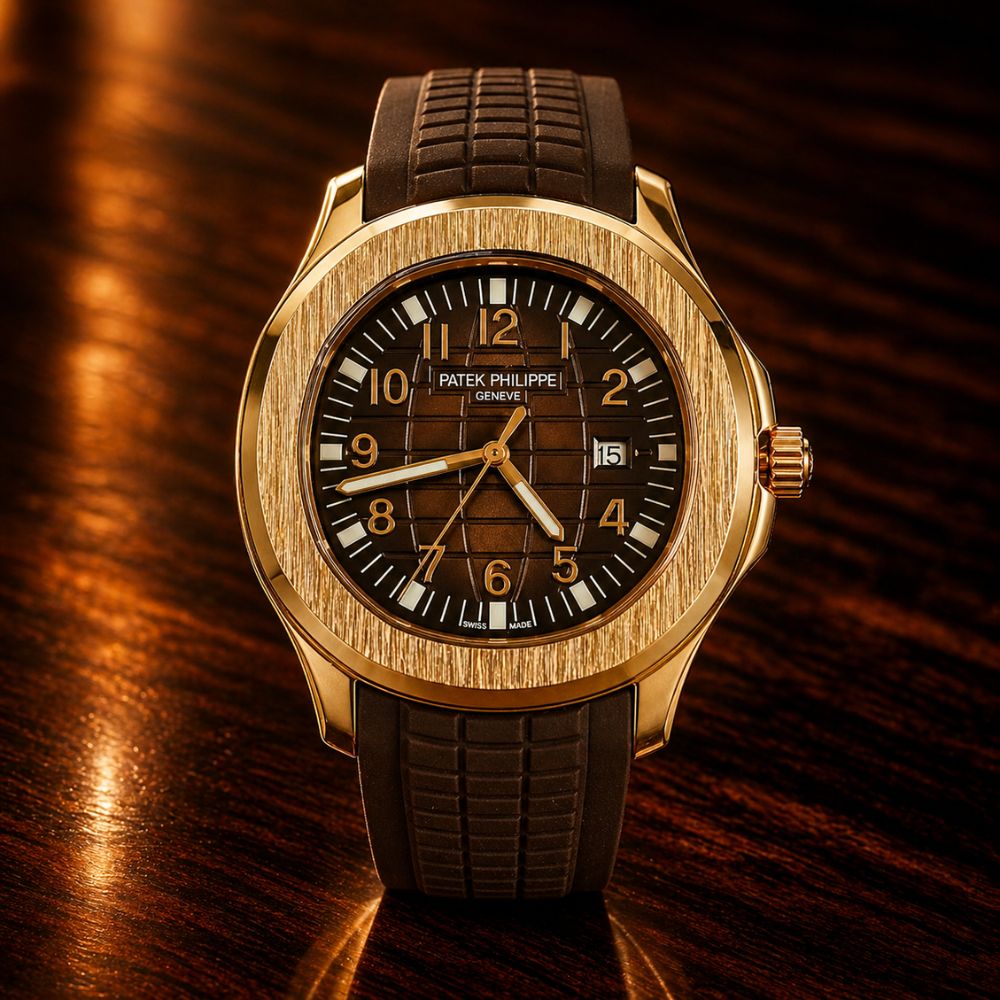 Relógio Patek Aquanut Gold & Brown - 1ª linha