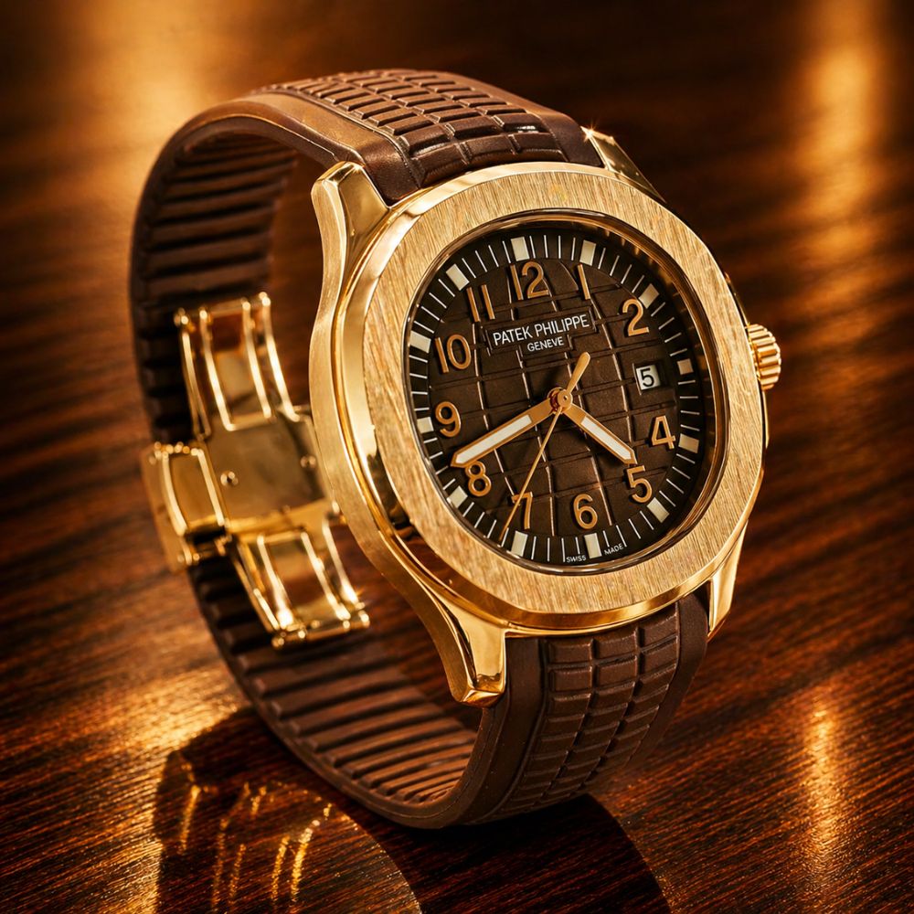 Relógio Patek Aquanut Gold & Brown - 1ª linha
