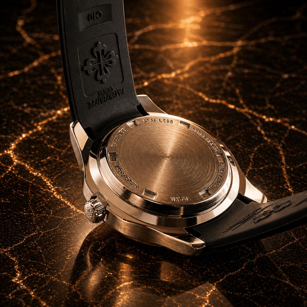 Relógio Patek Aquanut Black & Gold - 1ª linha