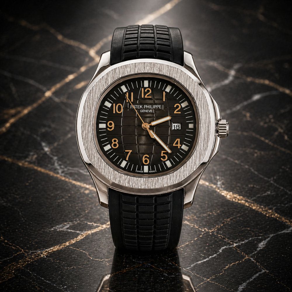 Relógio Patek Aquanut Black & Silver - 1ª linha